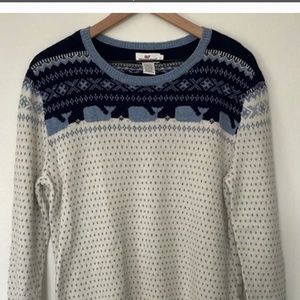 Vineyard Vines, Merino Wool & Cashmere Blend Whale Fair Isle Crew Sweater, Small